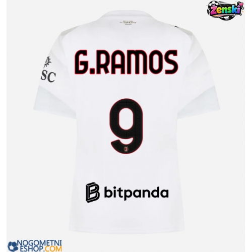 Ženski Nogometni dresi AC Milan Goncalo Ramos #9 Gostujoči 2026-27 Kratek Rokav
